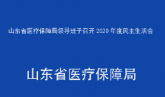 省医疗保障局领导班子召开2020年度民主生活会