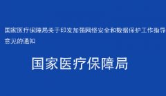 国家医疗保障局关于印发加强网络安全和数据保