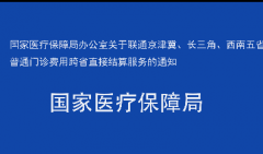 国家医疗保障局办公室关于联通京津冀、长三角